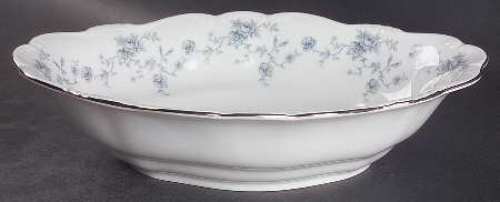 Blue Garland (Bavaria Backstamp) 11" Oval Vegetable Bowl