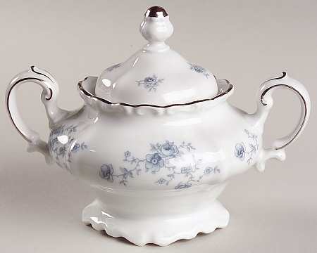 Blue Garland (Bavaria Backstamp) Sugar Bowl & Lid
