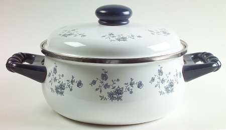 Blue Garland (Bavaria Backstamp) 3 Quart Metal Covered Casserole