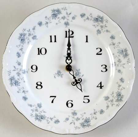 Blue Garland (Bavaria Backstamp) Clock Plate