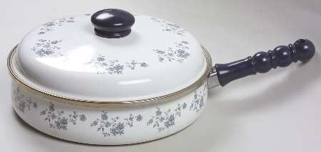 Blue Garland (Bavaria Backstamp) 10" Metal Skillet & Lid