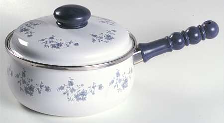 Blue Garland (Bavaria Backstamp) 1.5qt Metal Covered Saucepan