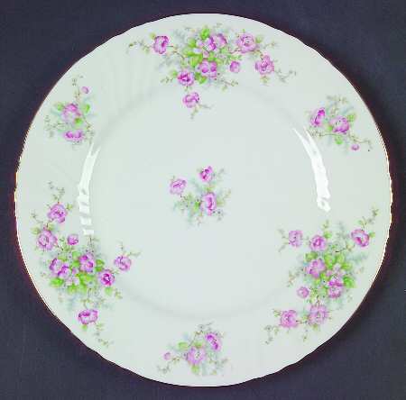 Bridal Rose (No Verge, All White) Salad Plate