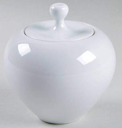 Eva White Sugar Bowl & Lid