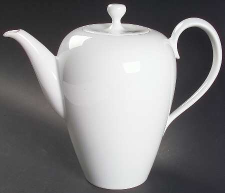 Eva White Coffee Pot & Lid