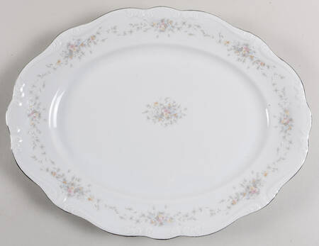 Floral Splendor 14" Oval Serving Platter