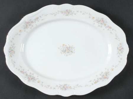 Floral Splendor 12" Oval Serving Platter
