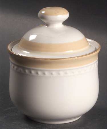 Golden Band Sugar Bowl & Lid