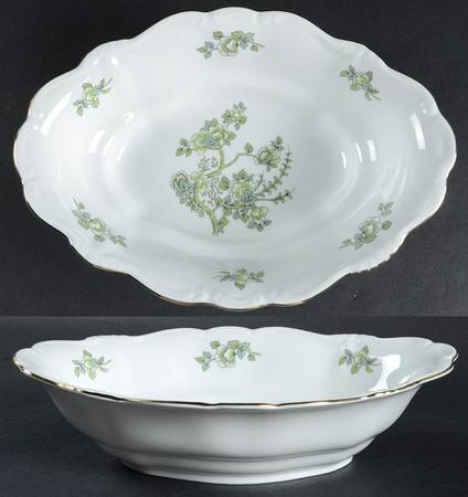 Indian Tree Gold Trim 10" Oval Vegetable Bowl