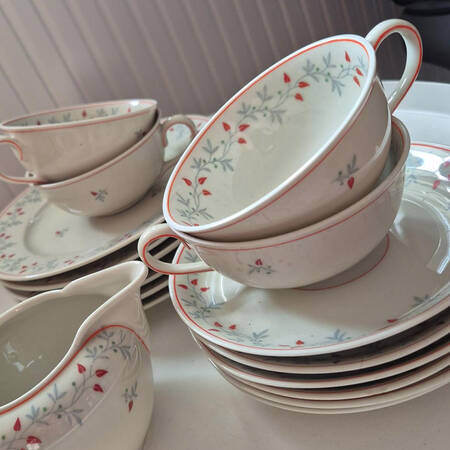 JOH212 Flat Cup & Saucer Set by Johann Haviland