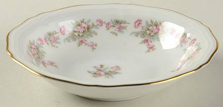 Wild Rose (1-16" Gold Trim) Fruit/Dessert (Sauce) Bowl