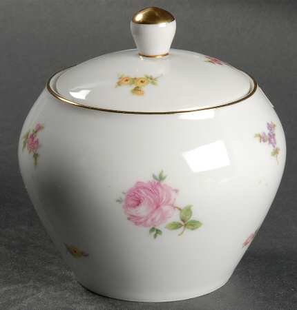 Rose Chintz Sugar Bowl & Lid