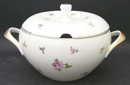 Rose Chintz Round Covered Vegetable