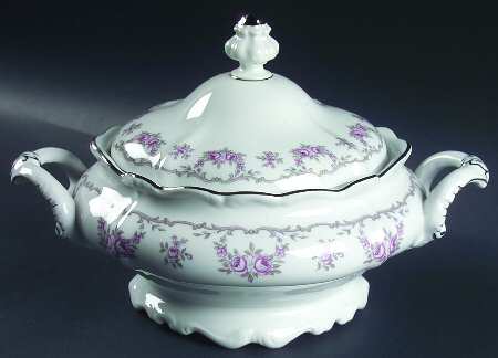Petit Point Round Covered Vegetable