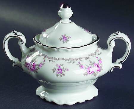 Petit Point Sugar Bowl & Lid