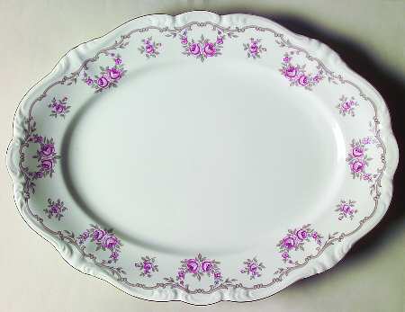 Petit Point 14" Oval Serving Platter