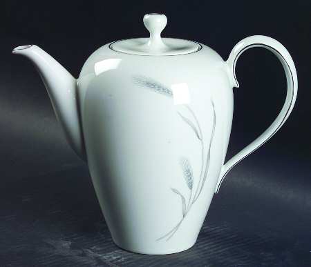 Silver Wheat Coffee Pot & Lid