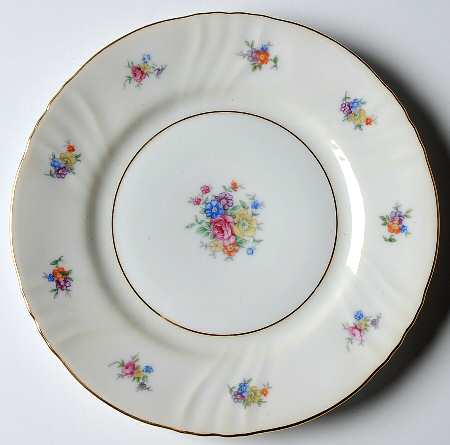 Summerflowers (Gold Verge) Bread & Butter Plate