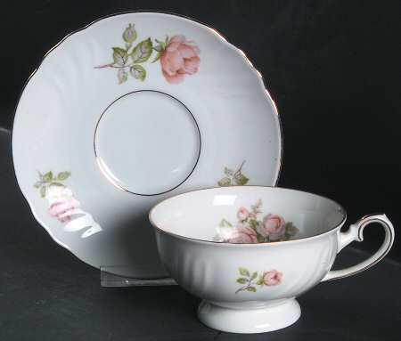 Tearose Footed Cup & Saucer Set