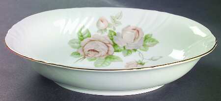Tearose 10" Oval Vegetable Bowl