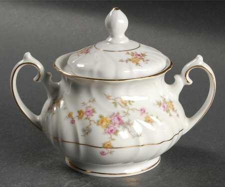 Thornrose Cream Sugar Bowl & Lid