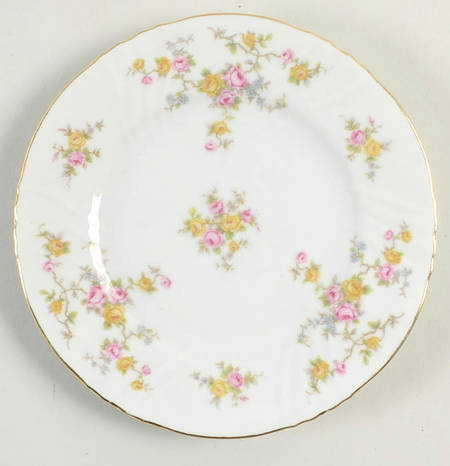 Thornrose (White, No Verge) Bread & Butter Plate