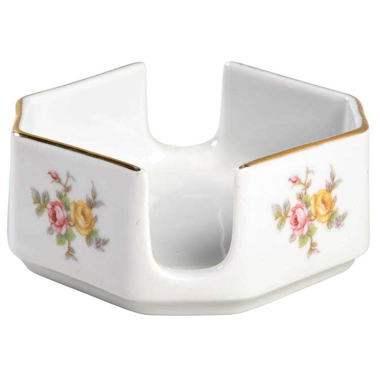 Thornrose (White, No Verge) Ashtray Set with Holder, Holder Only