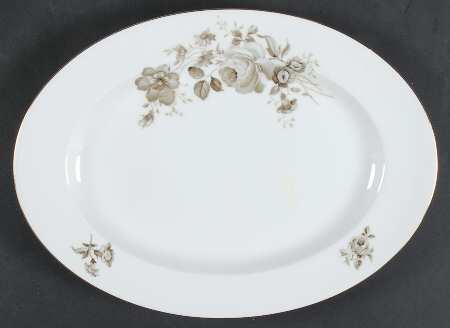 Twilight Rose 13" Oval Serving Platter