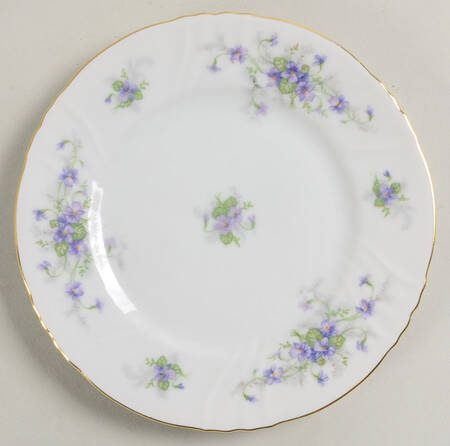 Violets (Older, No Gold Inner Range) Bread & Butter Plate