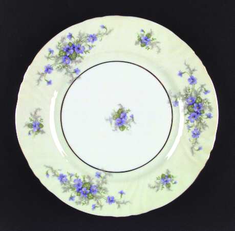Violets(Newer, Gold Inner Ring, Cream Rim) by Johann Haviland