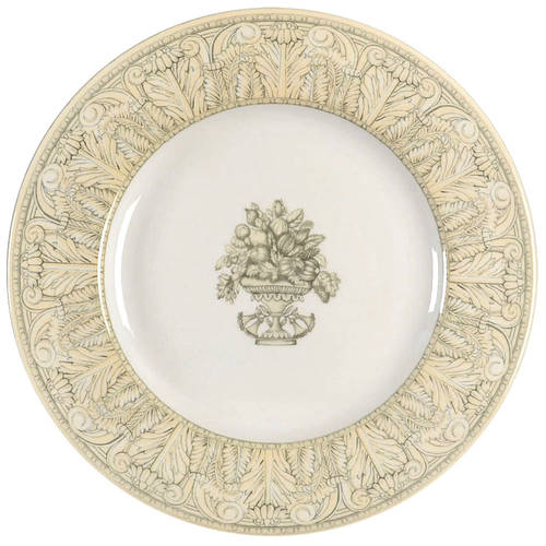 Acanthus Cream Accent Luncheon Plate