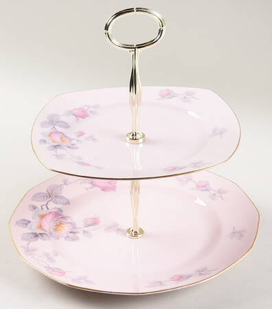 Pastelle 6 5/8"-10"  2 Tiered Serving Tray (Dp, Sp) HC