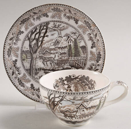 Spring of New England Flat Cup & Saucer Set