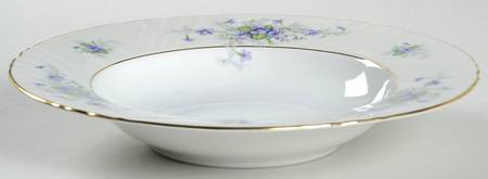 Violets Rim Soup Bowl