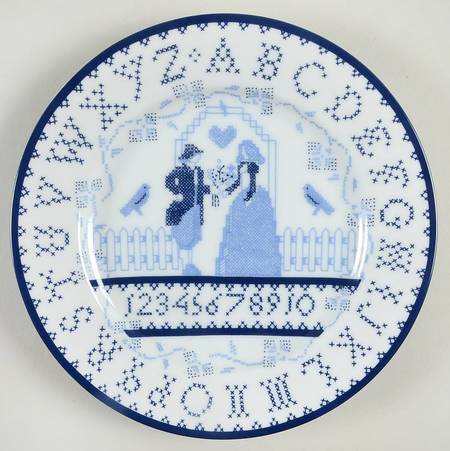 Blue Sampler Salad Plate