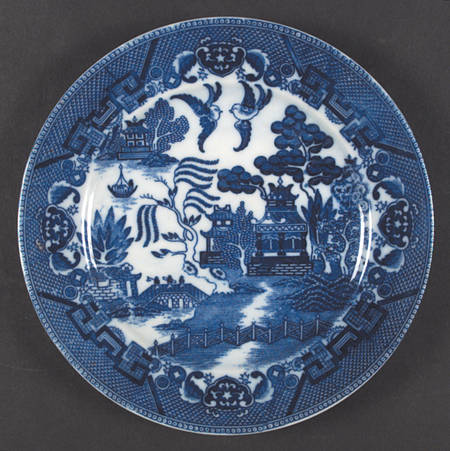Blue Willow Flow Blue by Japan