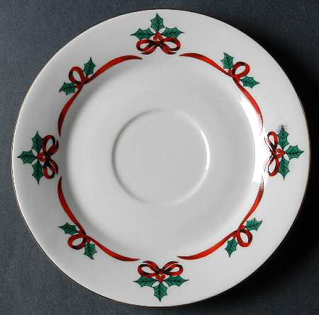 Ribbon & Holly Saucer