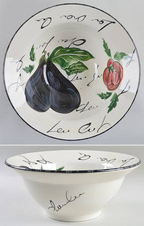 Melanzana 13" Large Salad Serving Bowl
