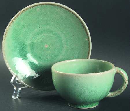 Provencal Aqua Flat Cup & Saucer Set