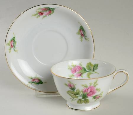 Wild Rose Footed Cup & Saucer Set