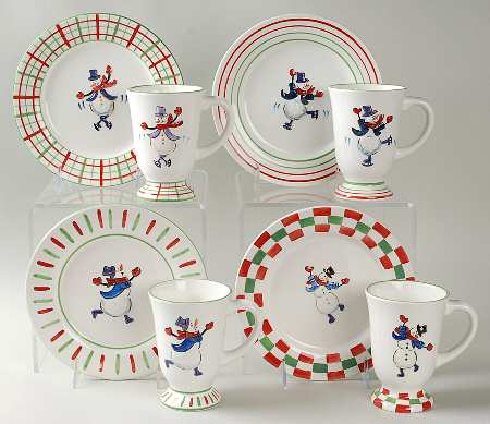 Dancing Snowmen 8 Piece Set