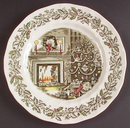 Merry Christmas ("From an Original Hand Engraving" by Johnson Brothers