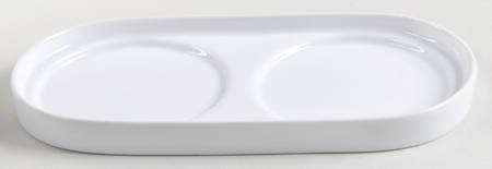 Basic White Tray Only for 2 Oil/Vinegar Jars W/Drizzle Spouts