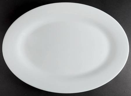 Basic White 15" Oval Serving Platter