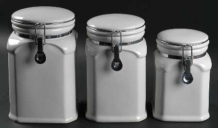 Basic White (3 Piece) Canister Set (Box Set)