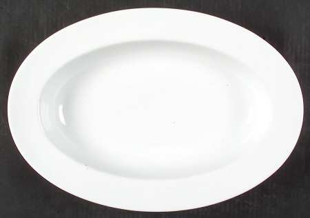 Basic White 13" Oval Vegetable Bowl