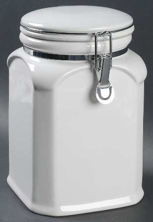 Basic White Large Canister & Lid
