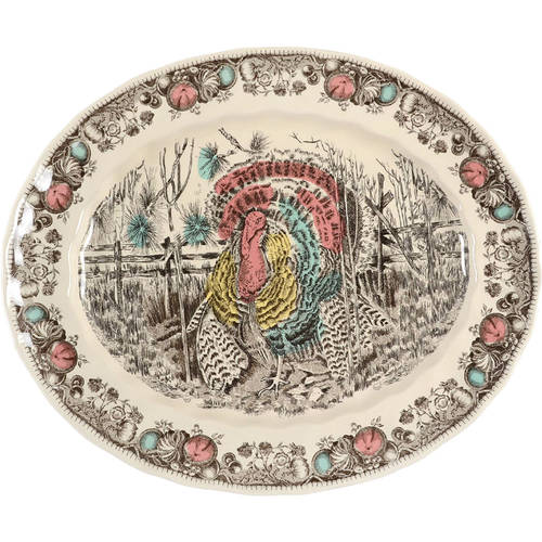 His Majesty (England 1883 Backstamp) 15" Oval Serving Platter