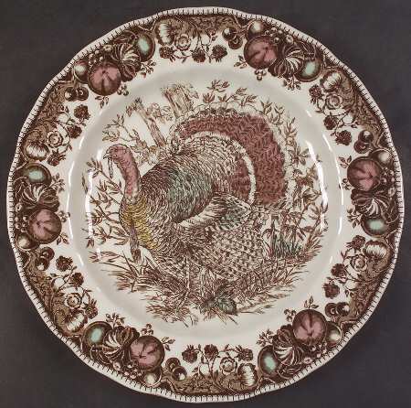 His Majesty (England 1883 Backstamp) Accent Dinner Plate