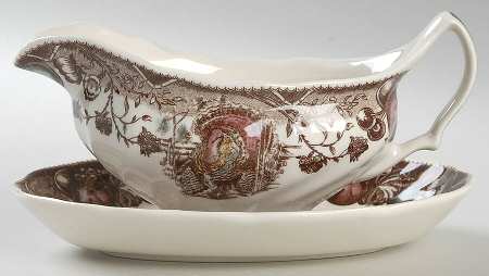 His Majesty (England 1883 Backstamp) Gravy Boat & Underplate/Relish